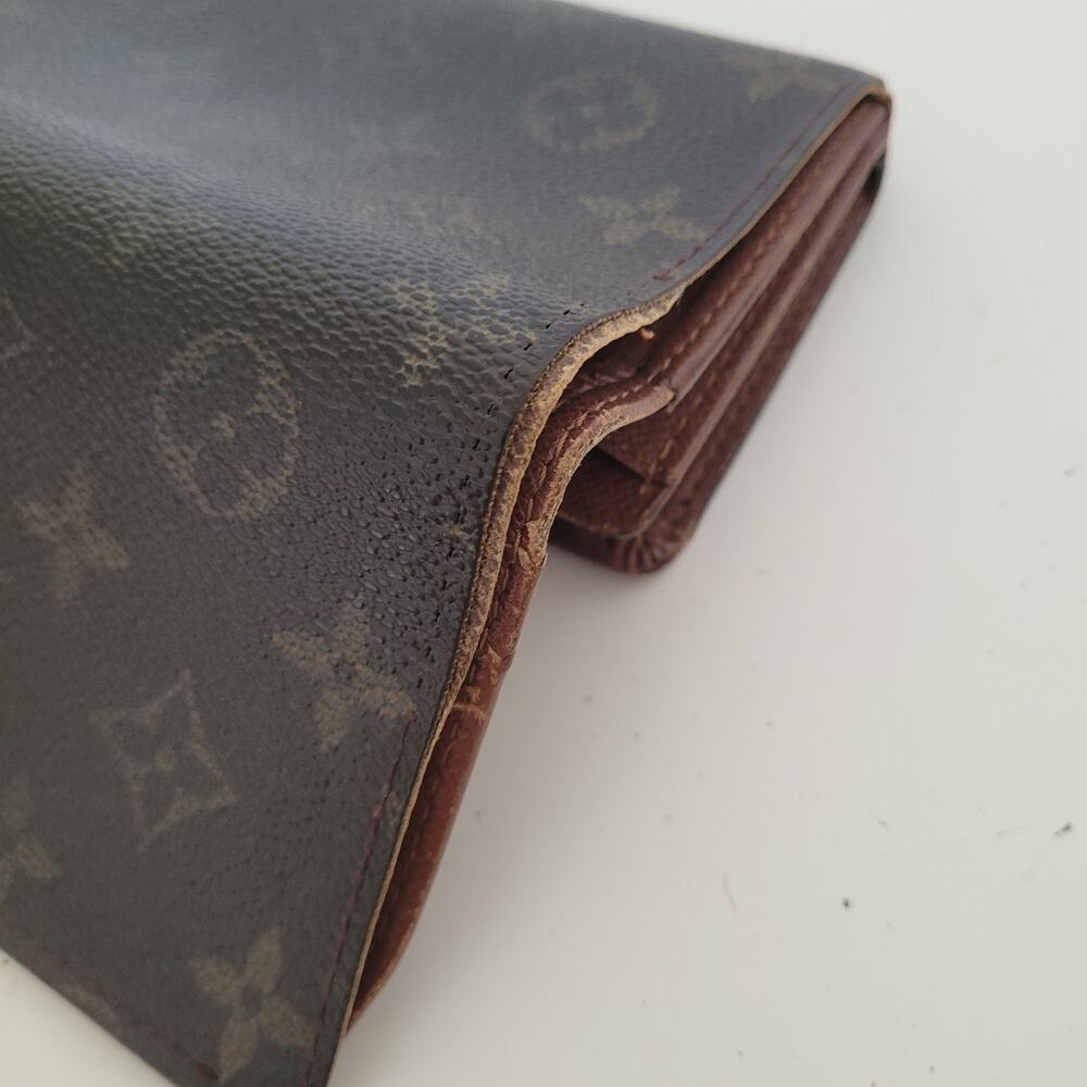Louis Vuitton Portefeuille Tresor Bifold Wallet Medium Monogram Brown Vintage - Picture 10 of 12